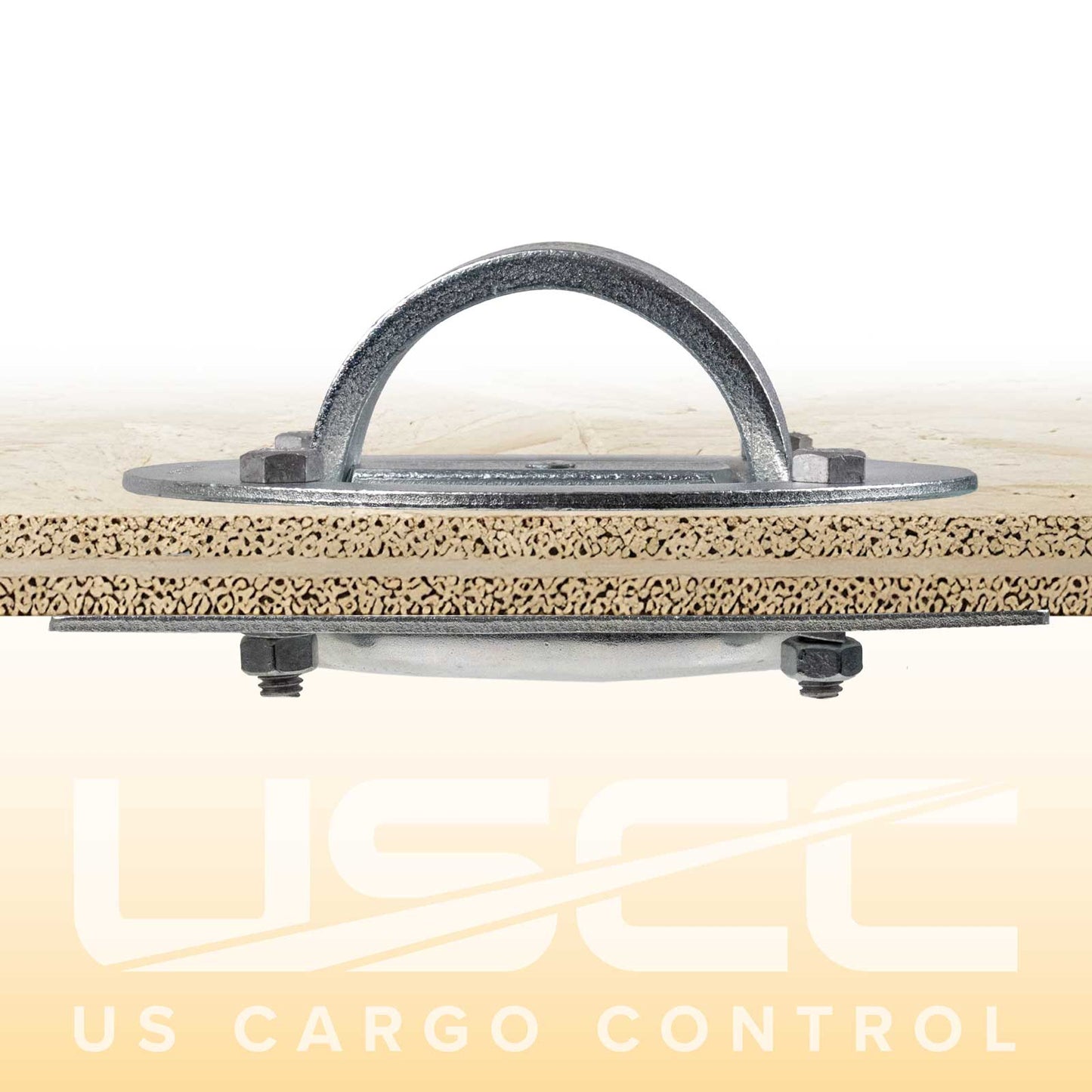 Bolt-On Recessed Swivel D-Ring Kit with Backing Plate - 6,000 lbs. BS