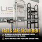 1.5” x 16’ Retractable Strap with Spring E-Fittings - 4,000 lbs. BS