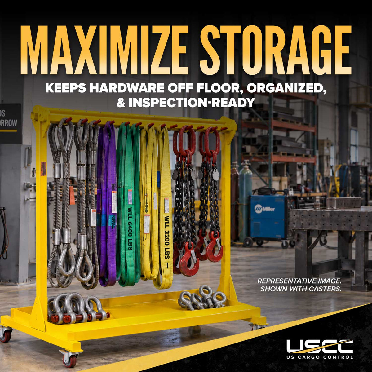 M&W Rigging Rack with Pins - 800 lbs. Capacity
