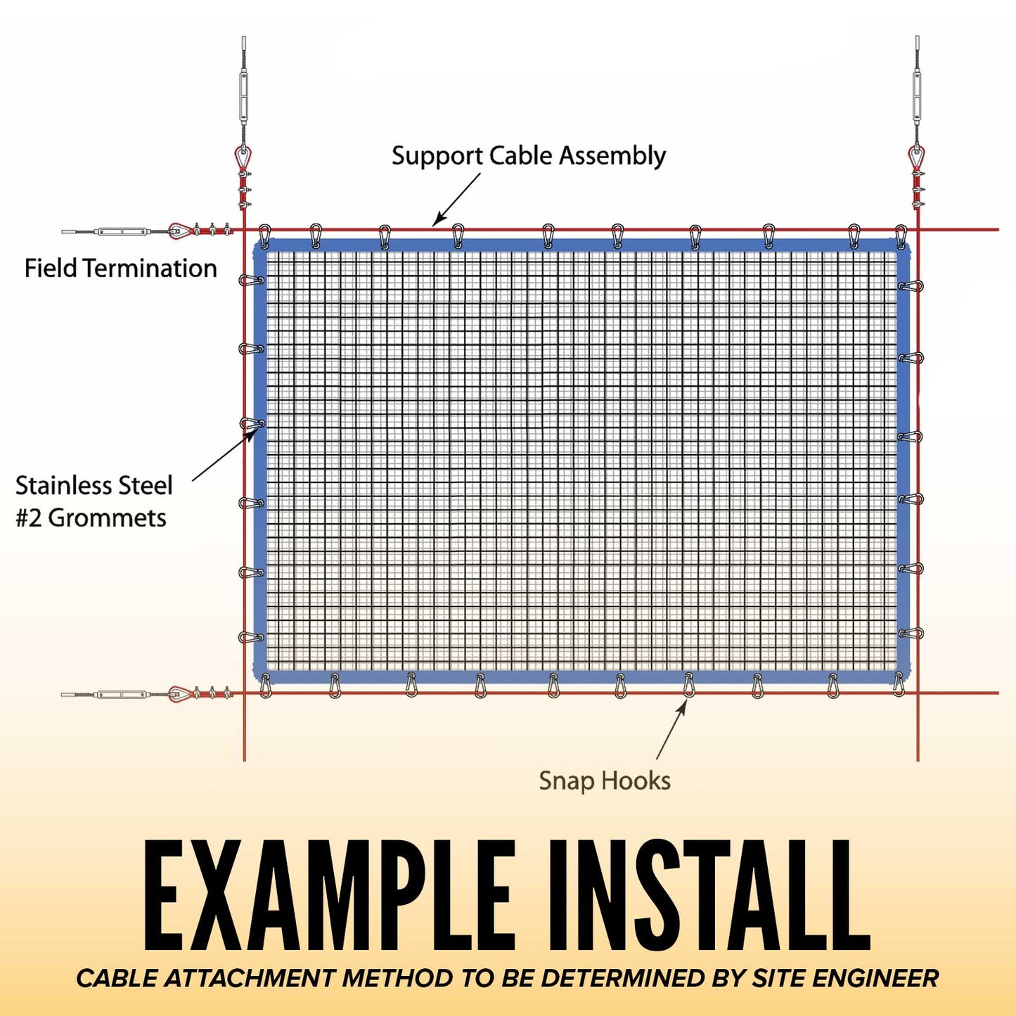 how to install debris netting