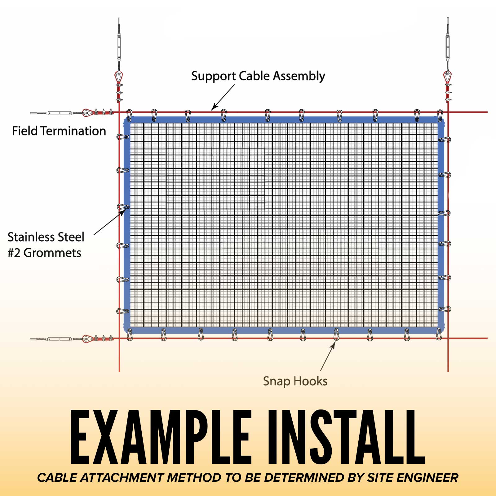 how to install debris netting