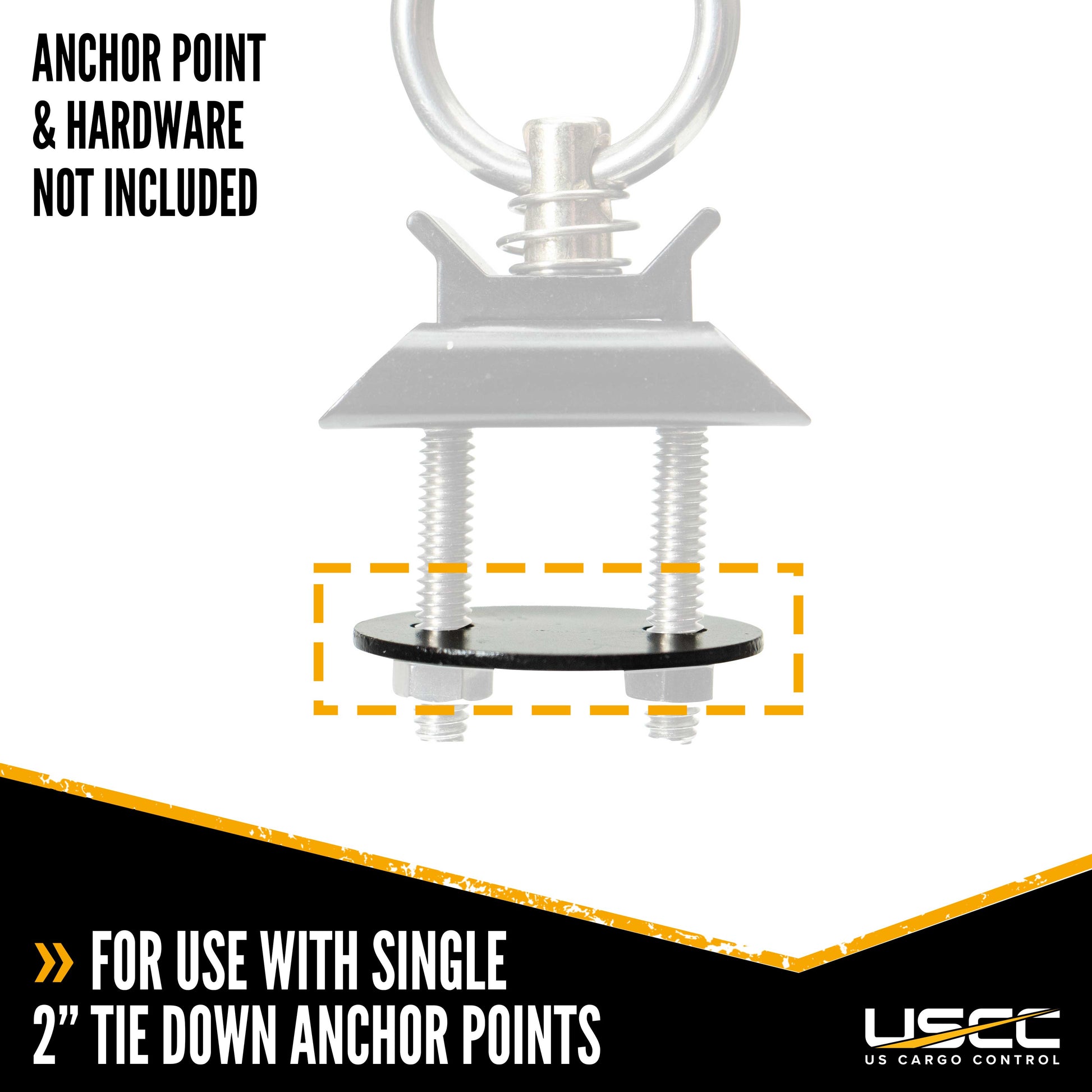 2" Bolt Plate for Single L-Track Anchor Point | 200-Pack Image 2 of 4