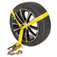 Side Mount Wheel Net with Ratchet and Chain Extension