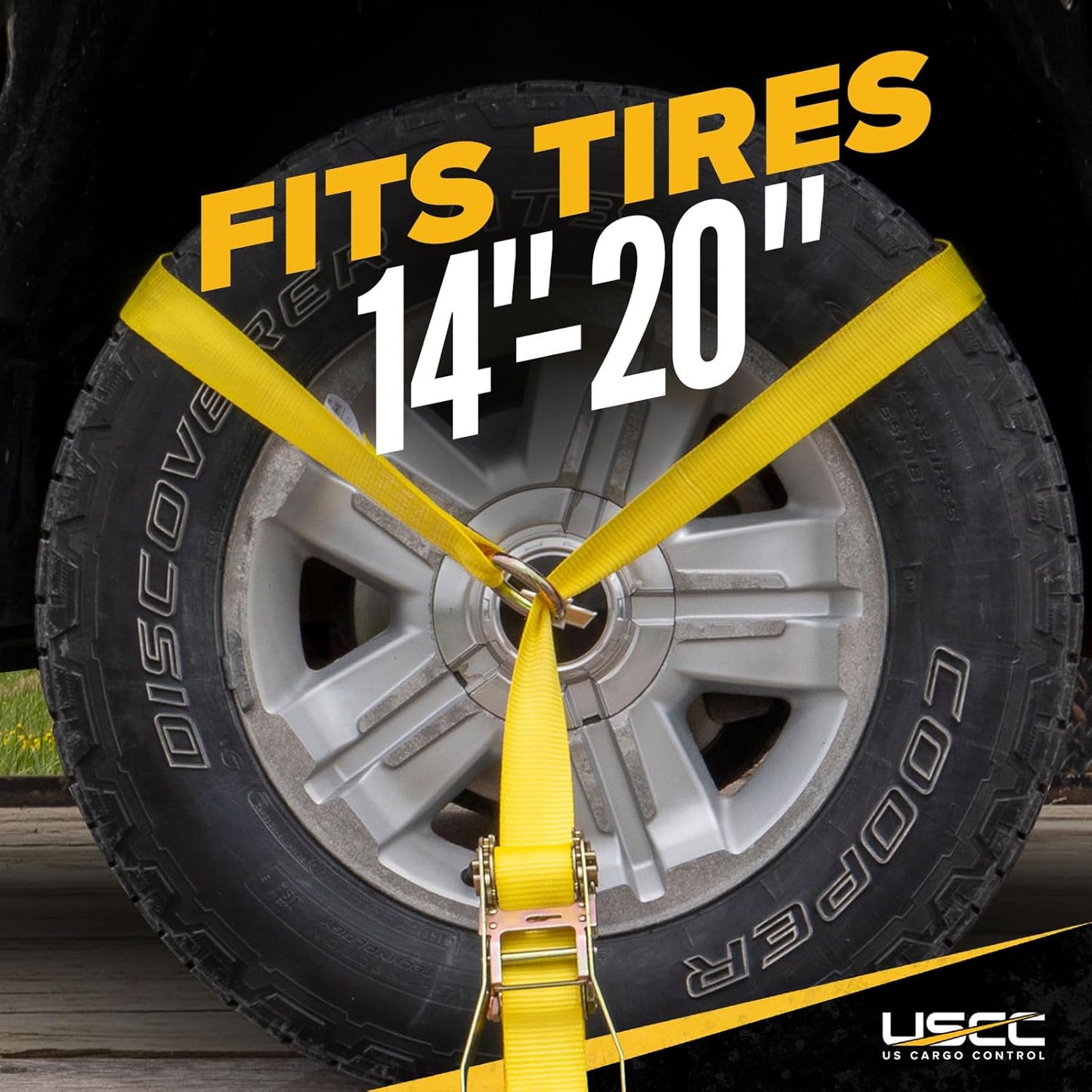 Side Mount Wheel Net with Ratchet and Chain Extension | 2' Cordura Wear Sleeve Included