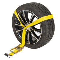 Side Mount Wheel Net with Ratchet and Flat Hook