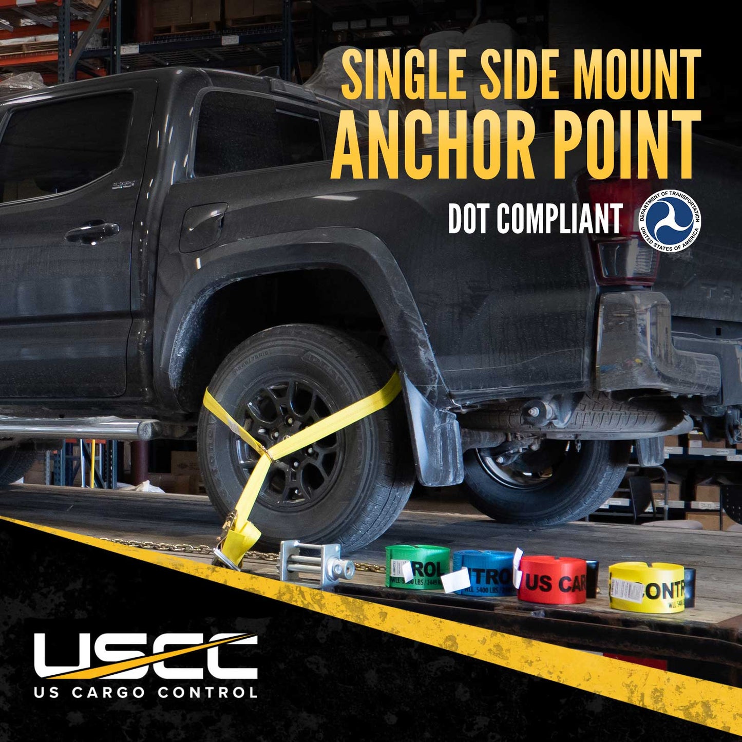 Side Mount Wheel Net with Ratchet and Flat Hook - 4 pack