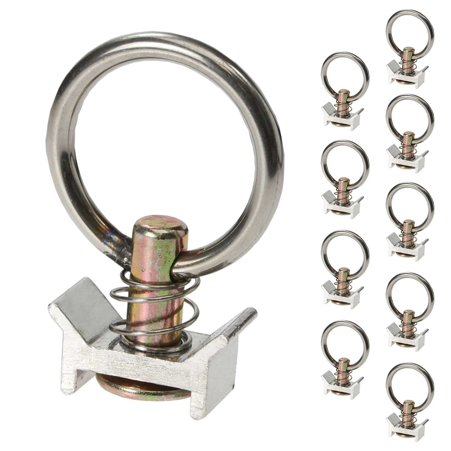 Single Stud Fitting w/ Stainless Steel Round Ring | 4,000 lbs. BS | 10-Pack Image 1 of 10
