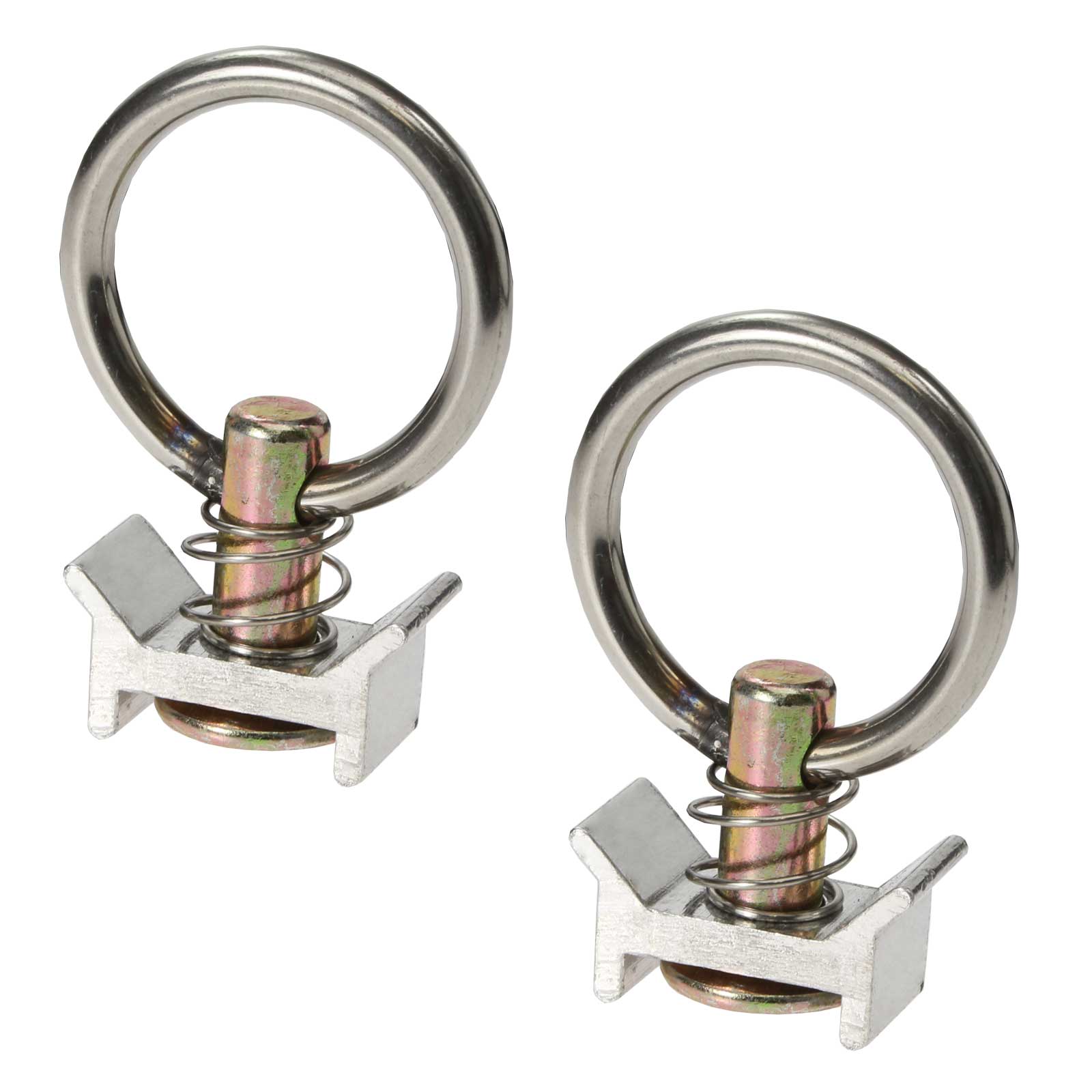 Single Stud Fitting w/ Stainless Steel Round Ring | 4,000 lbs. BS | 2-Pack Image 1 of 10