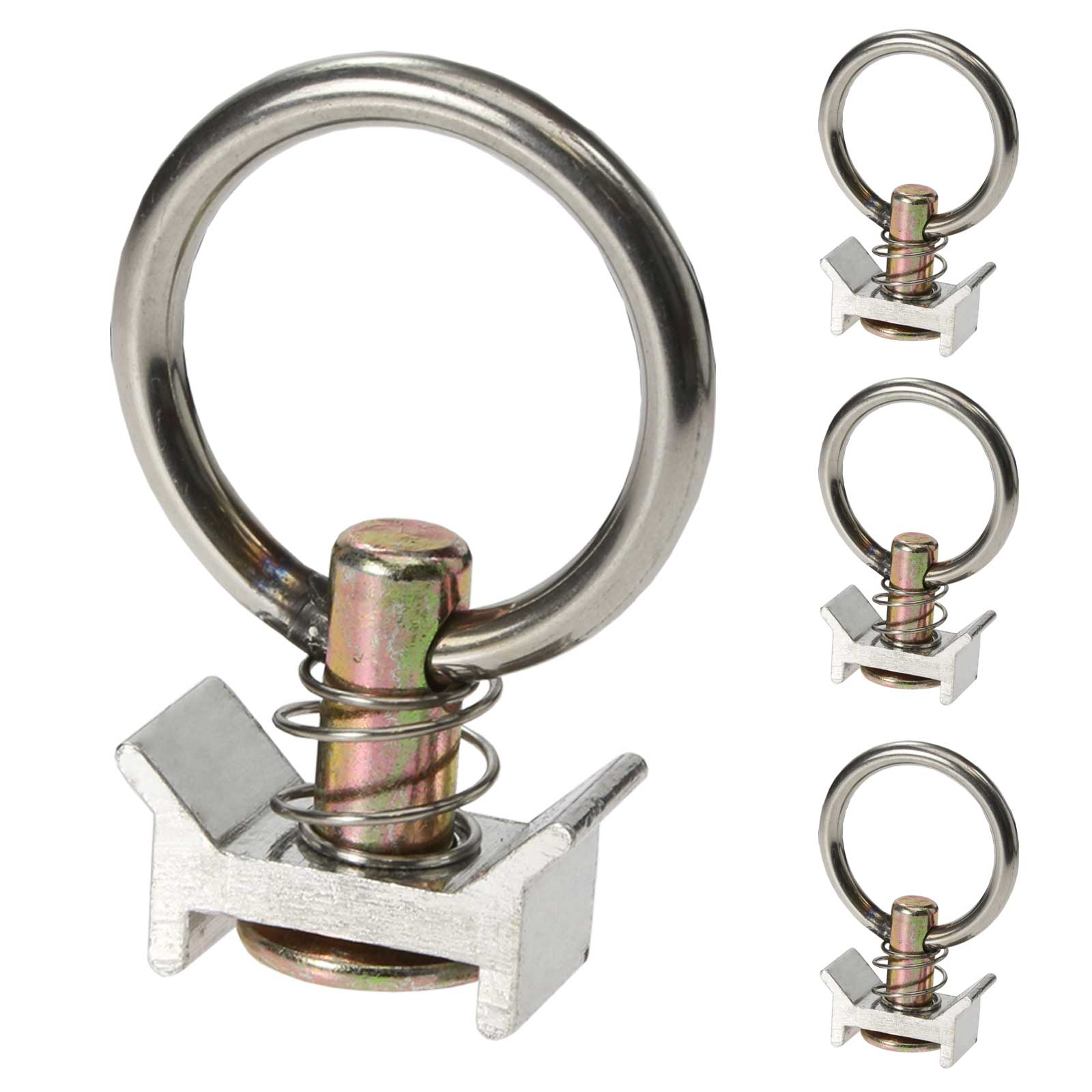 Single Stud Fitting w/ Stainless Steel Round Ring | 4,000 lbs. BS | 4-Pack Image 1 of 10
