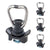 Single Stud L-Track Fitting w/ D Ring - Black - 4 Pack Image 1 of 8
