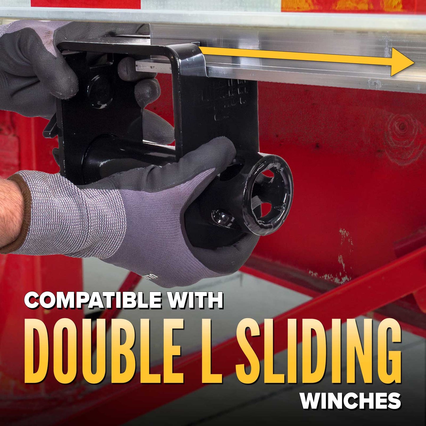 6' Double L Winch Track - Aluminum