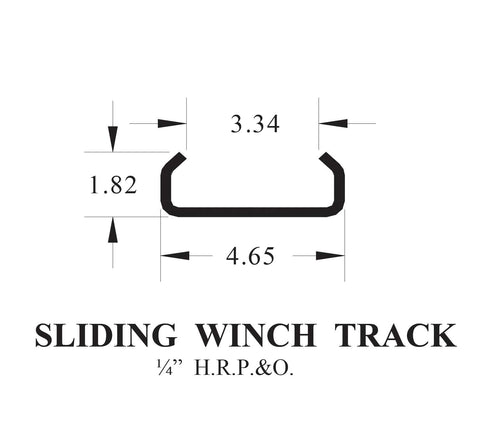 Winch Track Sliding Winch Track - 6' Steel Sliding Winch Track | C Track Steel