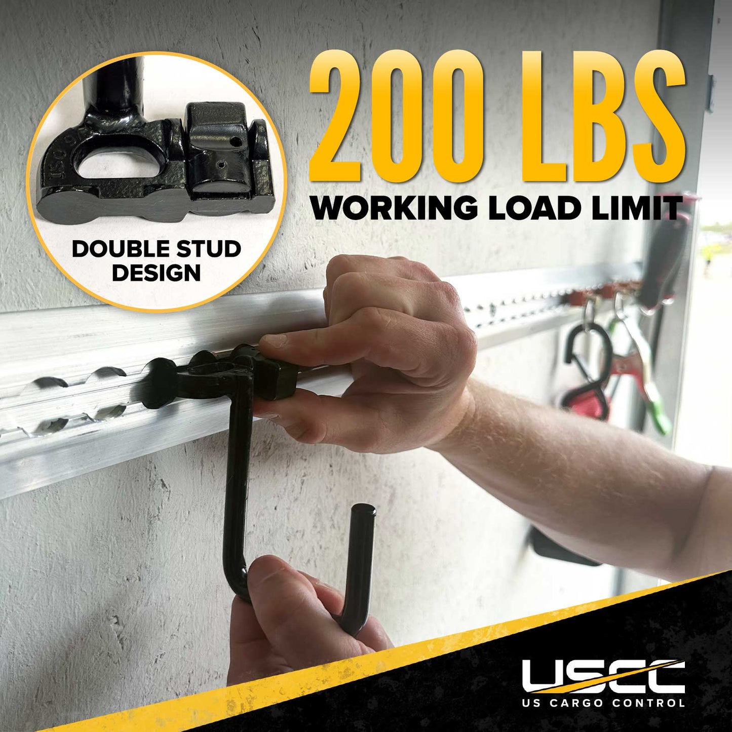 Small Square L-Track Hook