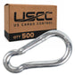 3-1/8" Length Snap Hook Carabiner | Zinc-Plated | 500 PK