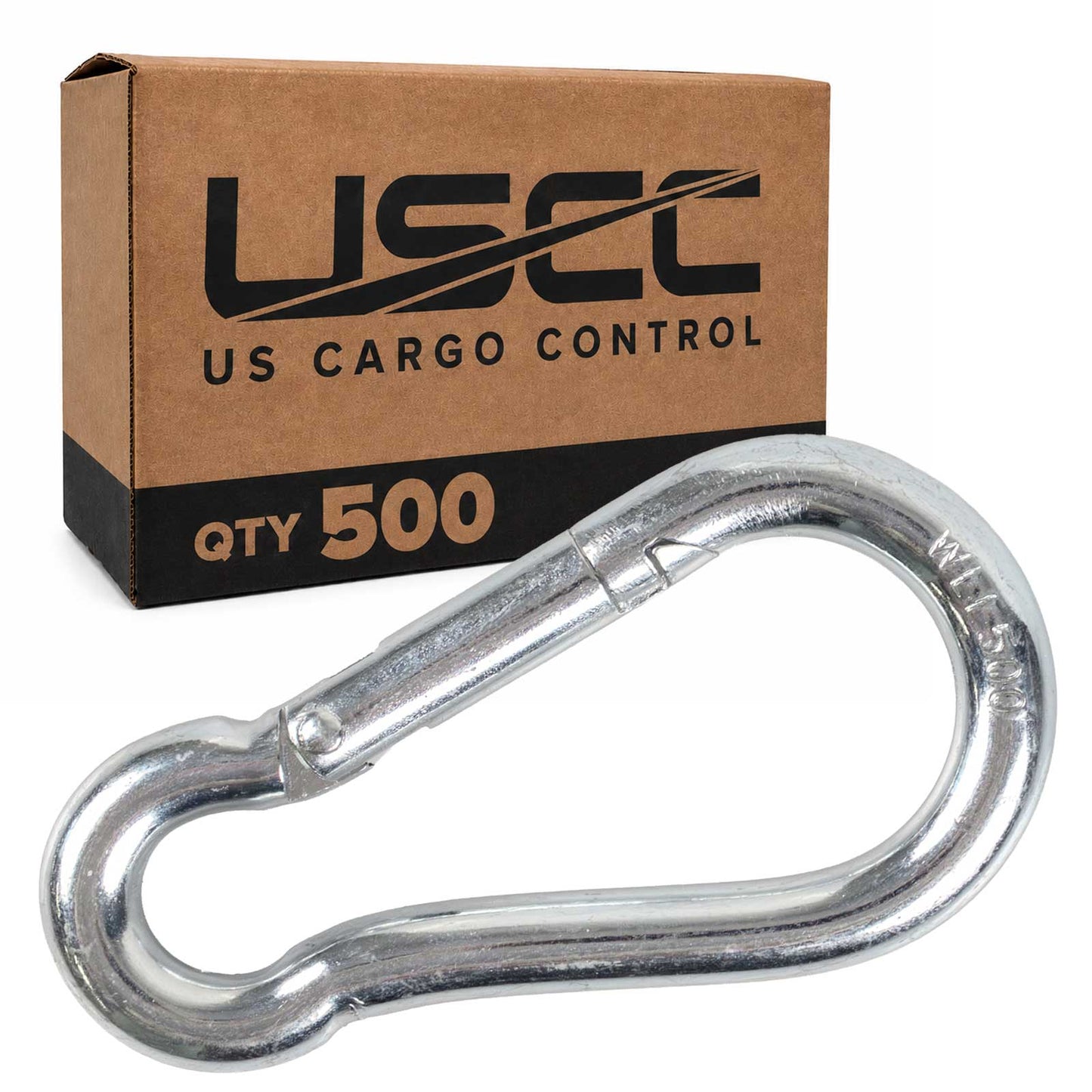 3-1/8" Length Snap Hook Carabiner | Zinc-Plated | 500 PK
