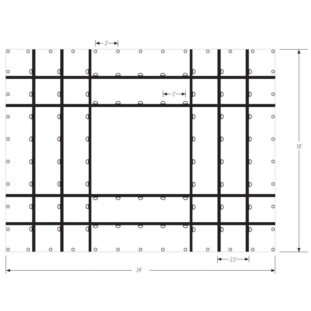 24' x 20' Lightweight Lumber Tarp | 8' Drop & Flap - 14 oz. Black Tarp 24' x 20' Lightweight Lumber Tarp | 8' Drop & Flap - 14 oz. Black Tarp