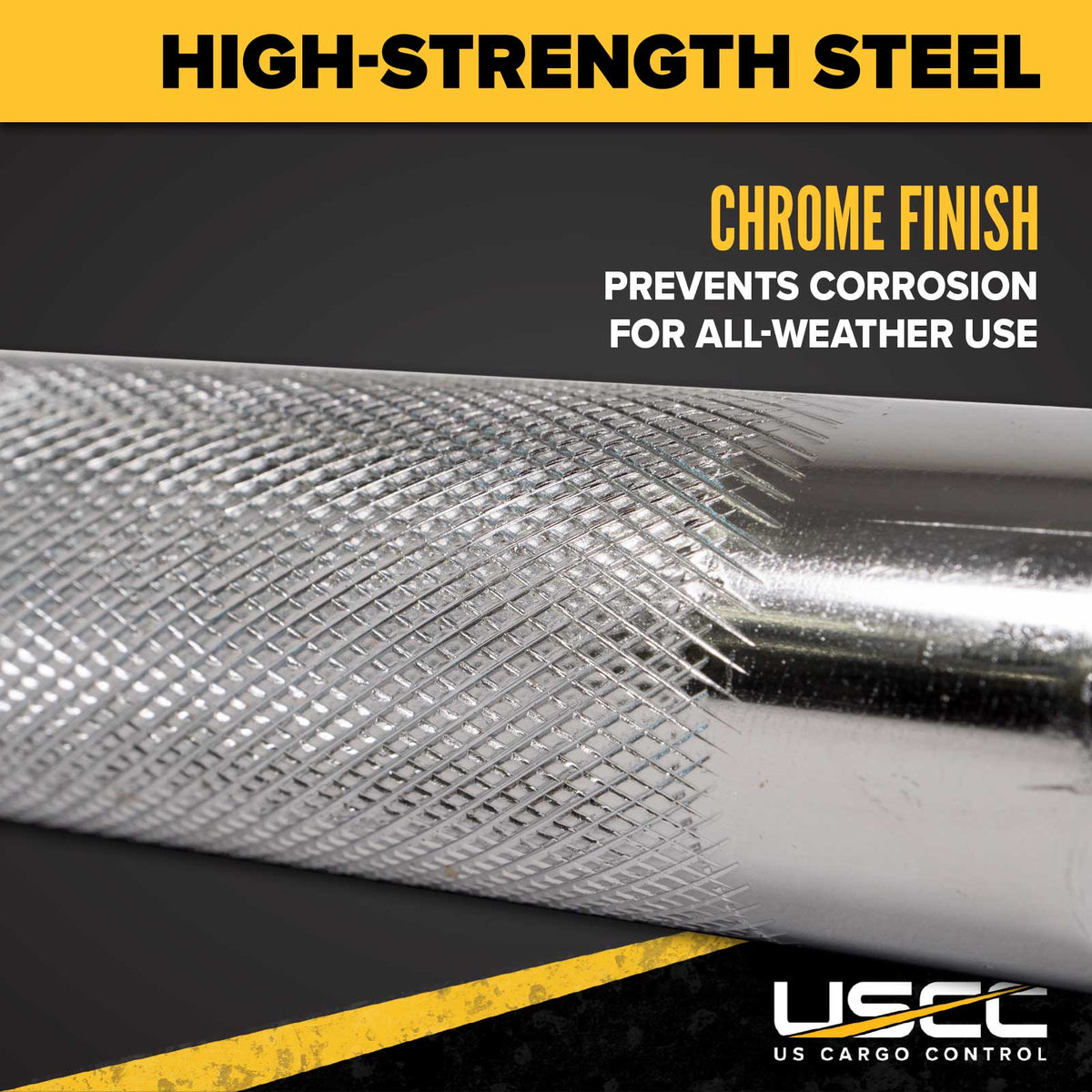 US Cargo Control Chrome Combination Winch Bar with Square Head, Steel Cargo Bar with No-Slip Grip, Square End and Angular Tip Works for Flatbed Trailer Winches and Lever Binders, Chrome, 35 US Cargo Control Chrome Combination Winch Bar with Square Head, Steel Cargo Bar with No-Slip Grip, Square End and Angular Tip Works for Flatbed Trailer Winches and Lever Binders, Chrome, 35