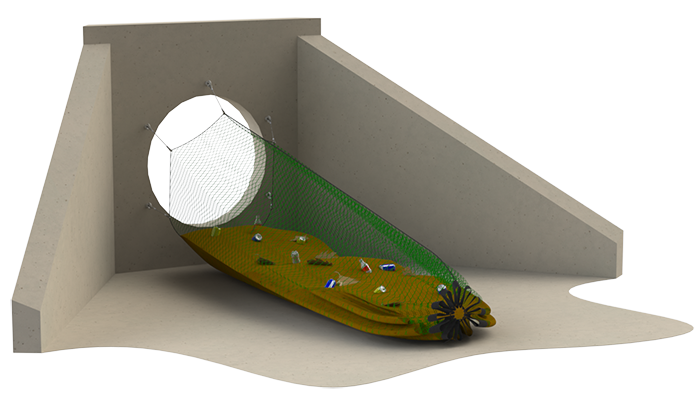 Trash Net In Channel Stormwater System Drainage Nets | Drain Pipe Debris Nets | Sewer Net