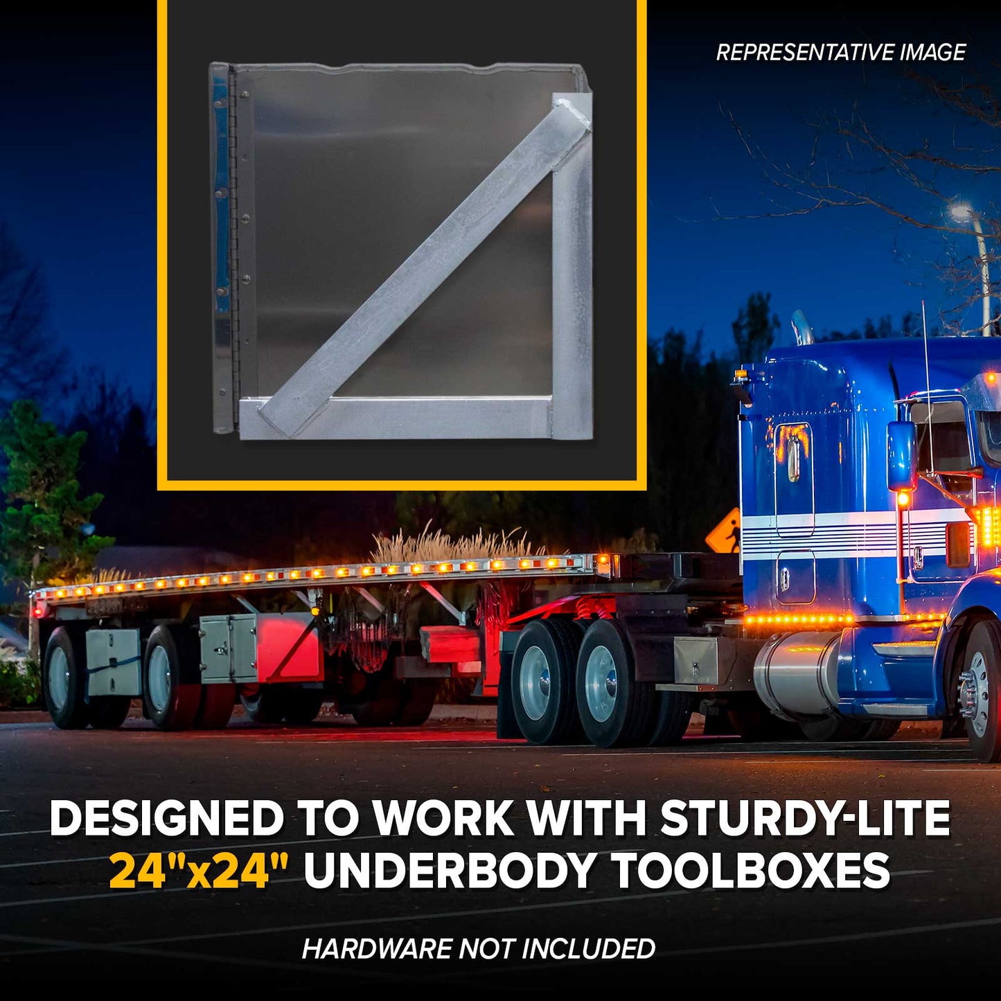 Sturdy-Lite Truck Box Bracket 23" x 22" | Set of 2