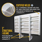 68" x 80" 3-Door Enclosed Headache Rack | Straight Frame Mounting Kit