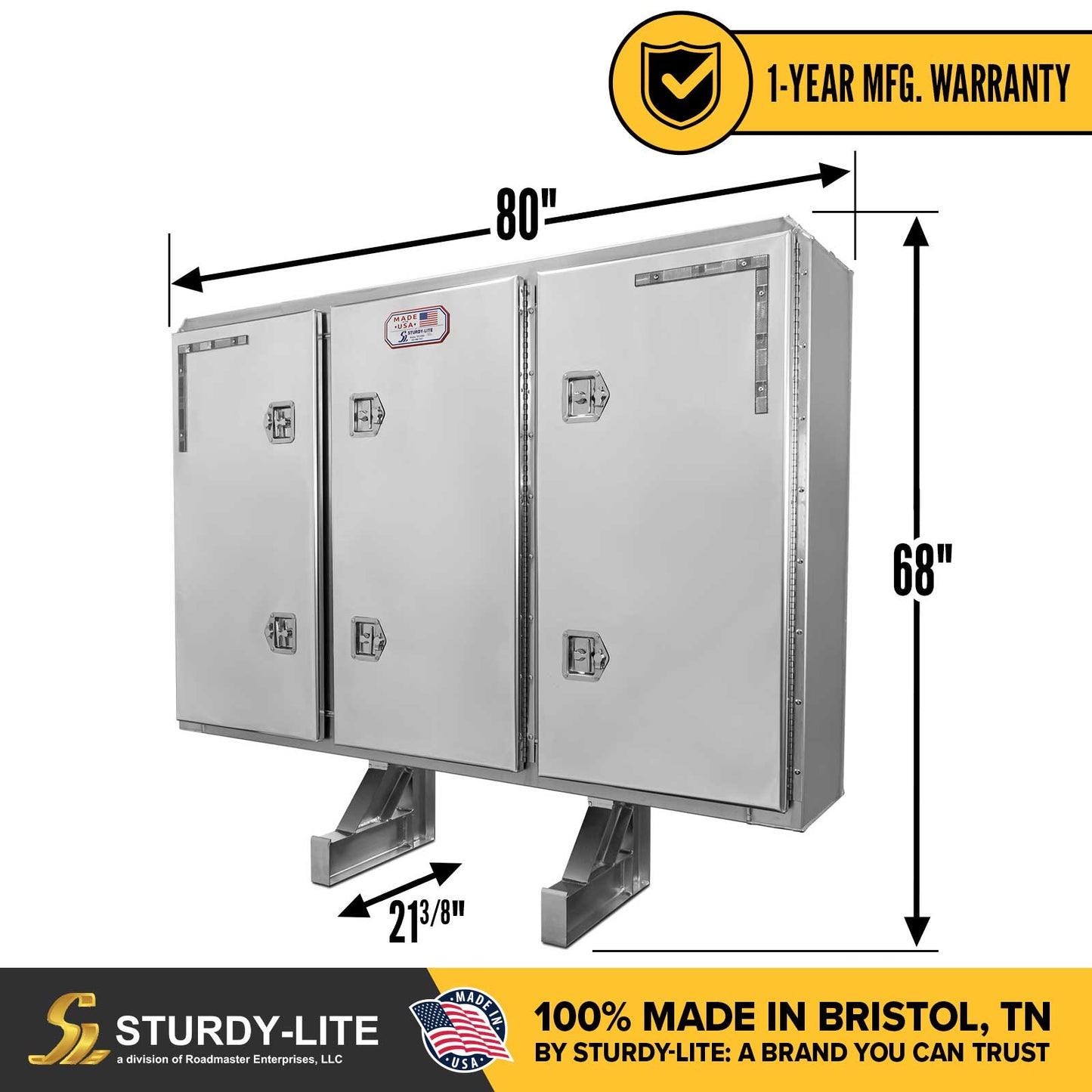 68" x 80" 3-Door Enclosed Headache Rack