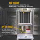 68" x 80" 3-Door Split Enclosed Headache Rack | Bar Window | Straight Frame Mounting Kit