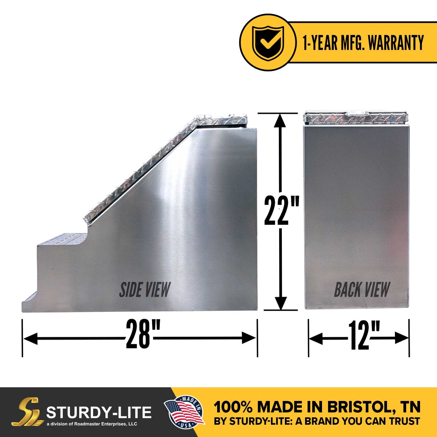 Sturdy-Lite Gator Semi Truck Step Box 22" x 28" x 12"