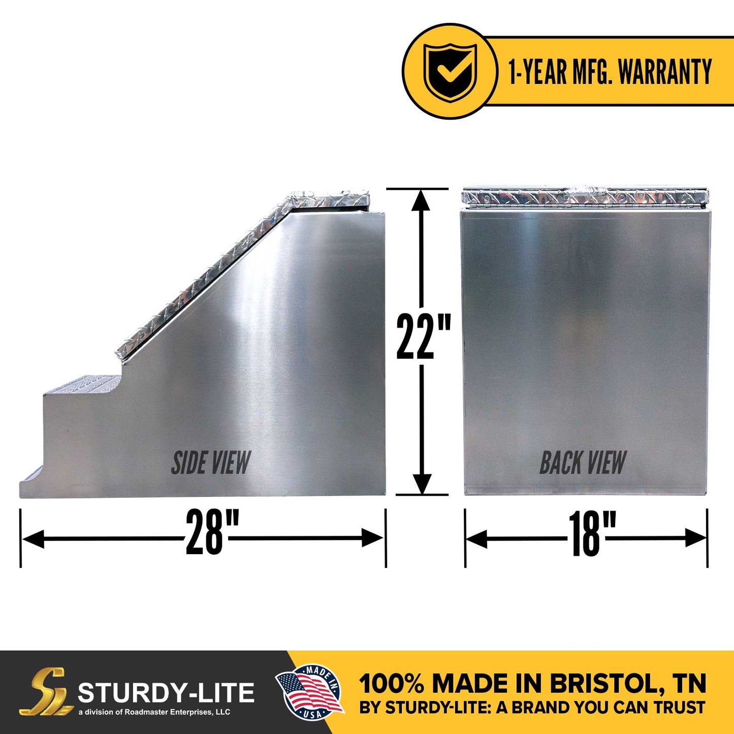 Sturdy-Lite Gator Semi Truck Step Box 22" x 28" x 18"