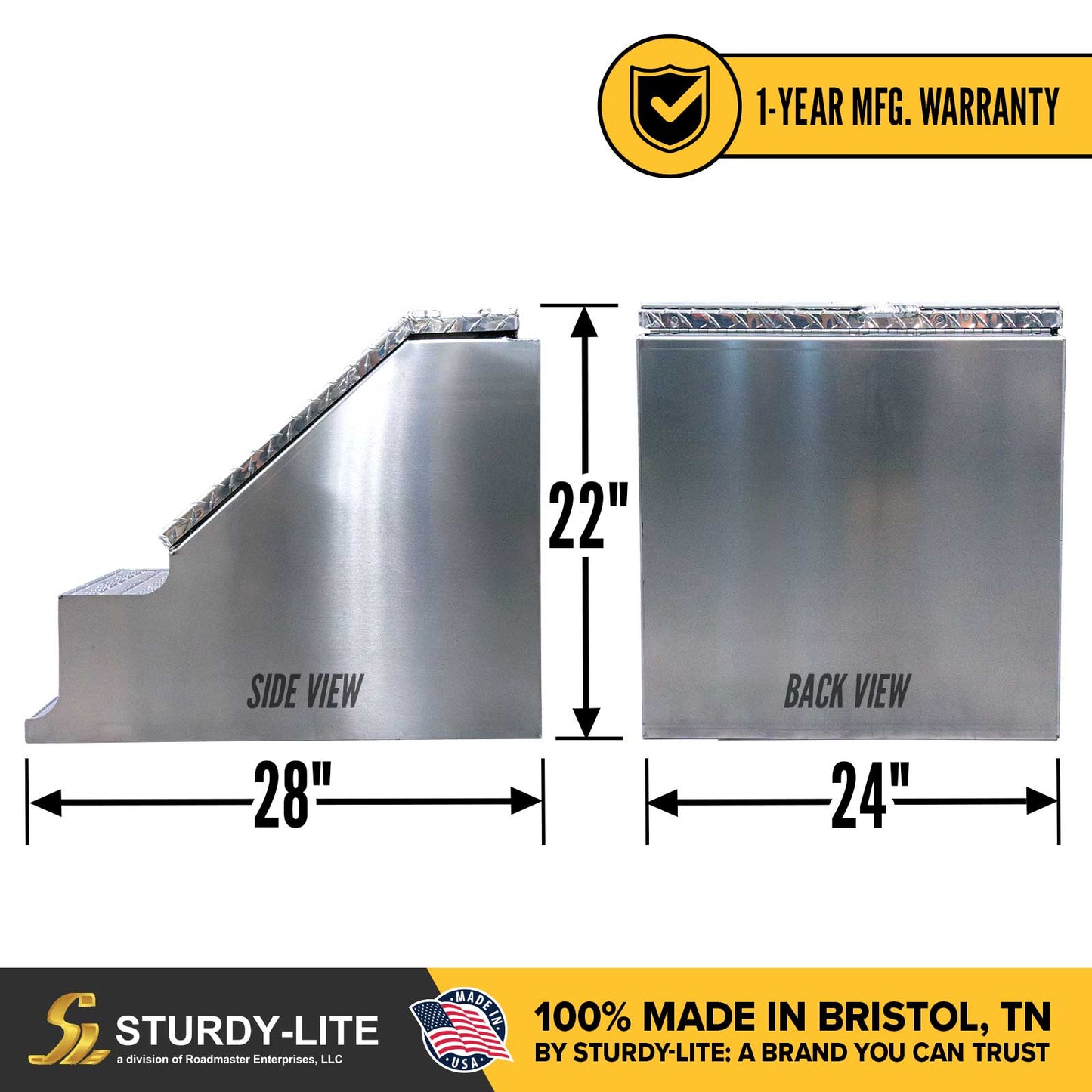 Sturdy-Lite Gator Semi Truck Step Box  22" x 28" x 24"