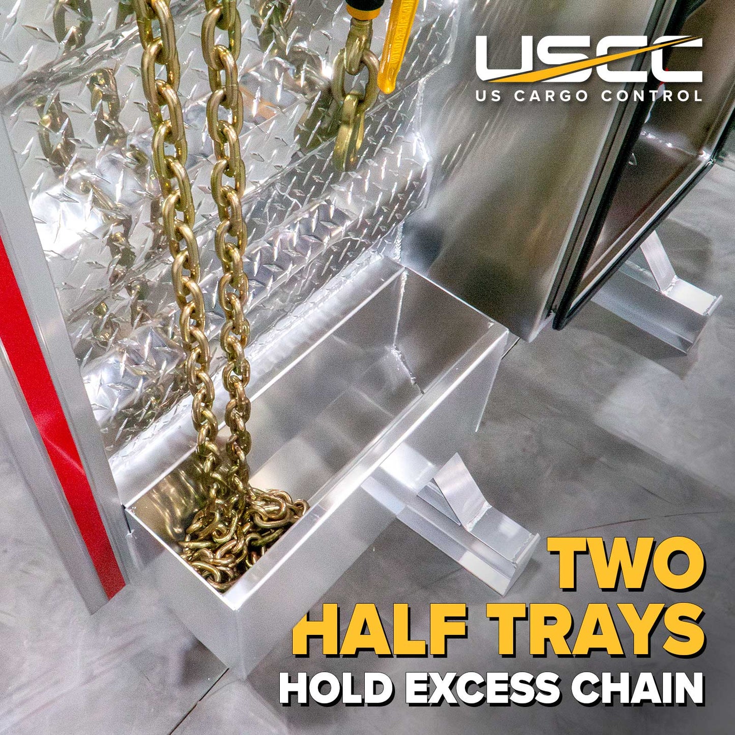 68" x 80" 1-Door Semi Headache Rack | 2 Half-Trays & 2 Chain Hangers