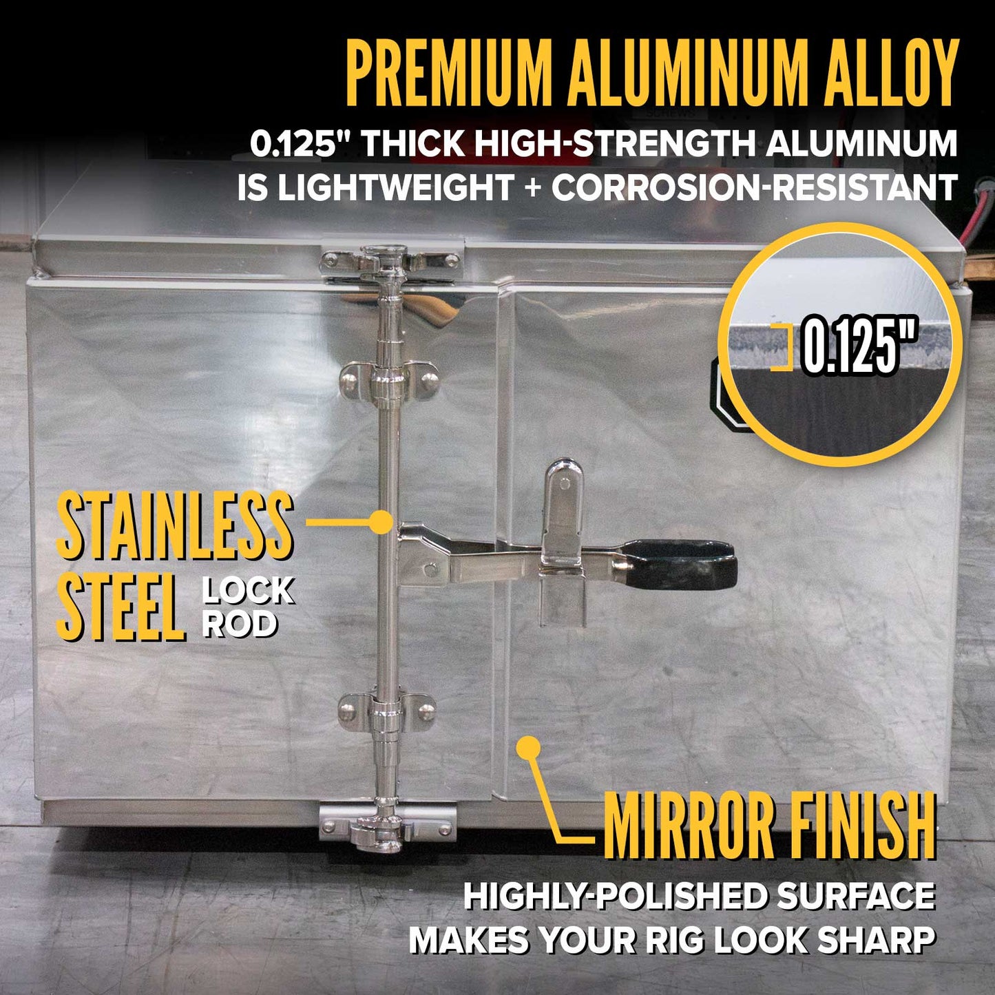 Sturdy-Lite Double Mirror Underbody Toolbox 24" x 24" x 36"