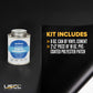 Tarp Repair Kit: 2'x2' Black Tarp Patch and Vinyl Cement