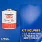 Pro Tarp Repair Kit: Four 2'x2' Blue Tarp Patches and 32 oz. Vinyl Cement