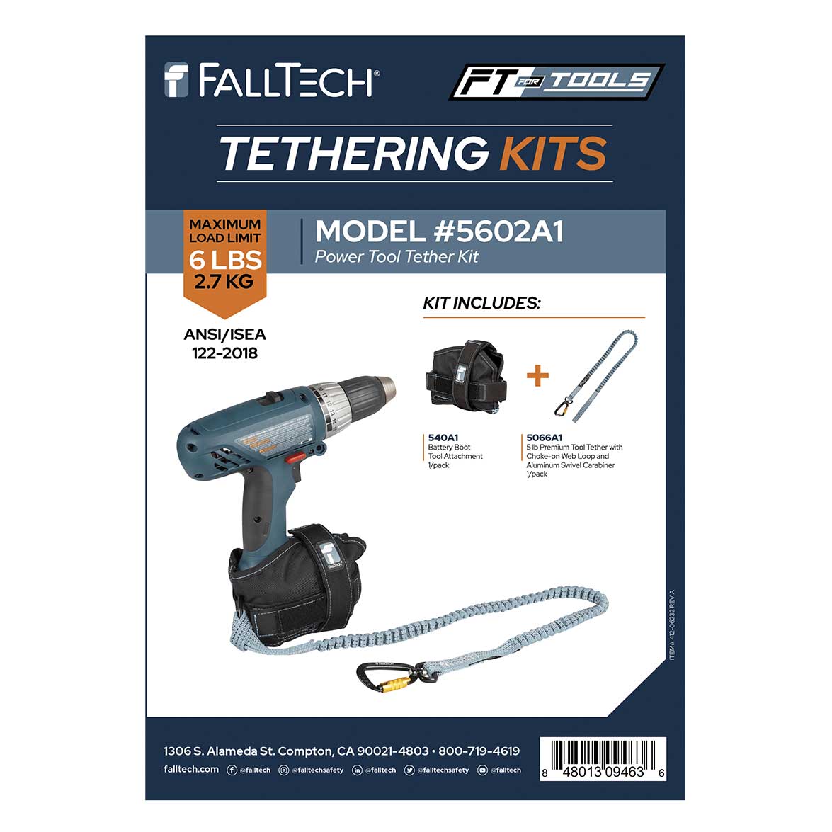 FallTech Tool Tethering Kit for Power Tool | Stretch Web Tether | 5602A1