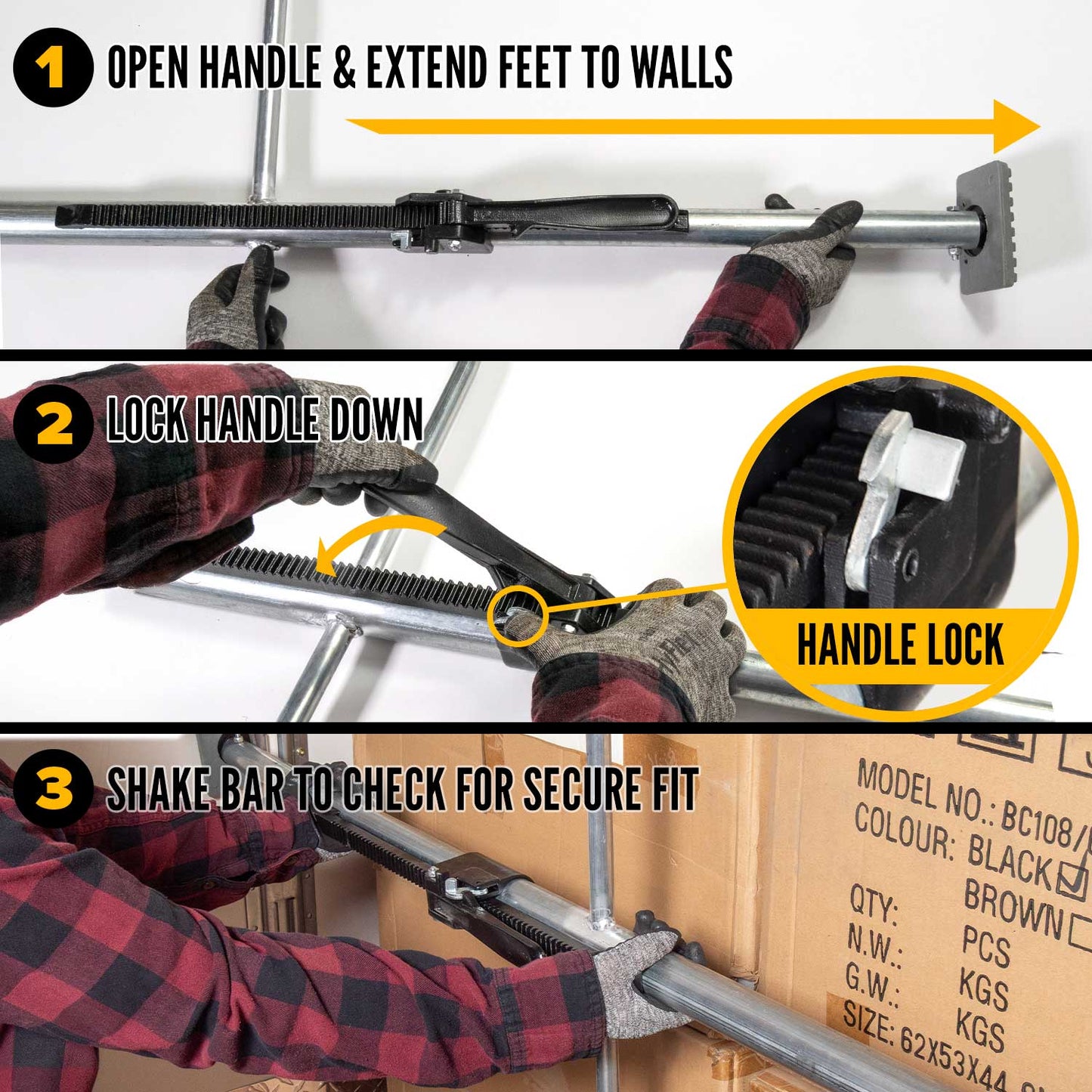 Truck Cargo Bar with Cargo Restraint Hoops