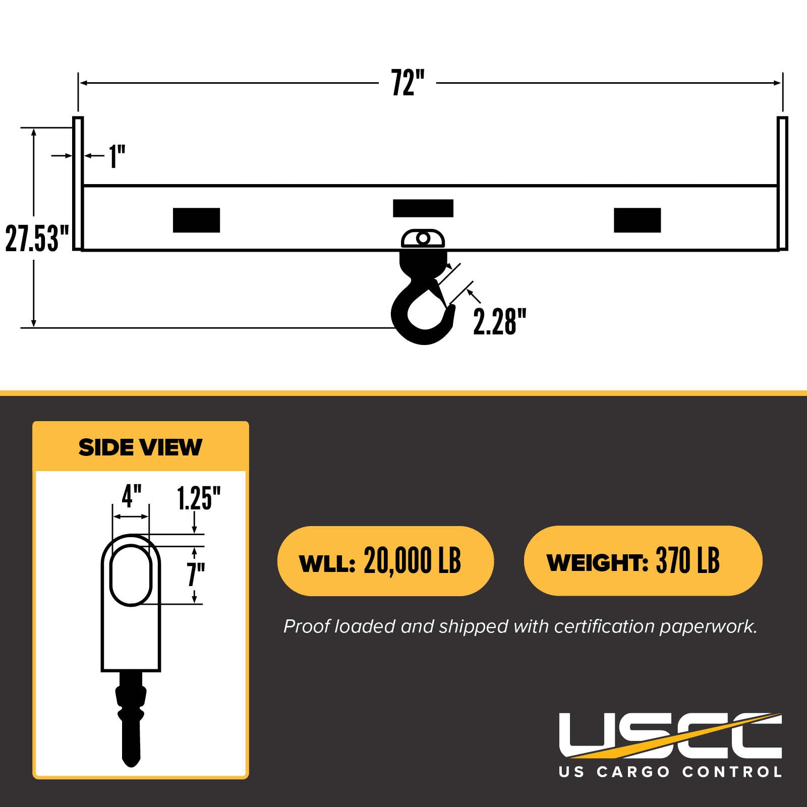 M&W 16459 twin hoist lifting beam specs