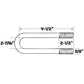 Conquest 2-7/16" (W) x 4-1/2" (L) x 3/8" (D) Round Pipe U Bolt - Zinc