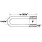 Conquest 4-9/16" (W) x 6-13/16" (L) 1/2" (D) Round Pipe U Bolt - Zinc