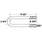 6" Galvanized U-Bolt - Round Pipe U Bolt
