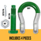 3-3/4" Van Beest Green Pin® Bolt Type Anchor Super Shackle | G-5263 - 150 Ton parts of a shackle