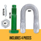 5/8" Van Beest Green Pin® Bolt Type Chain Shackle | G-4153 - 3.25 Ton parts of a shackle