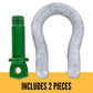 1-1/4" Van Beest Green Pin® Screw Pin Anchor Shackle | G-4161 - 12 Ton parts of a shackle
