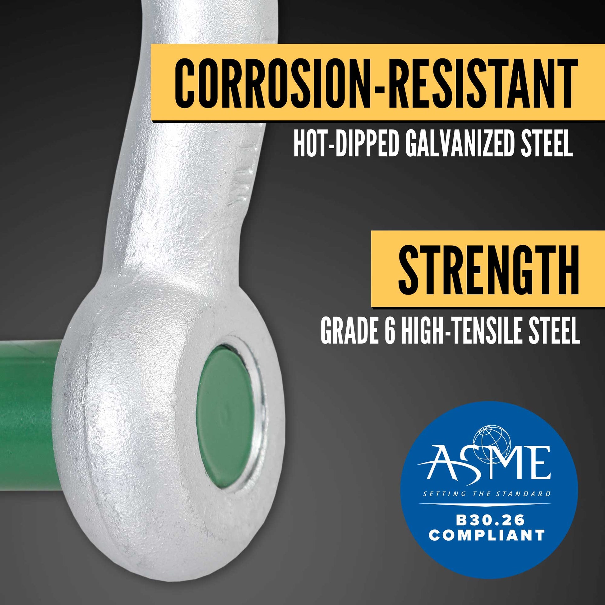 1-1/2" Van Beest Green Pin® Screw Pin Anchor Shackle | G-4161 - 17 Ton shackle construction