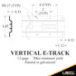 Dark Gray 5' Vertical E-Track | Painted