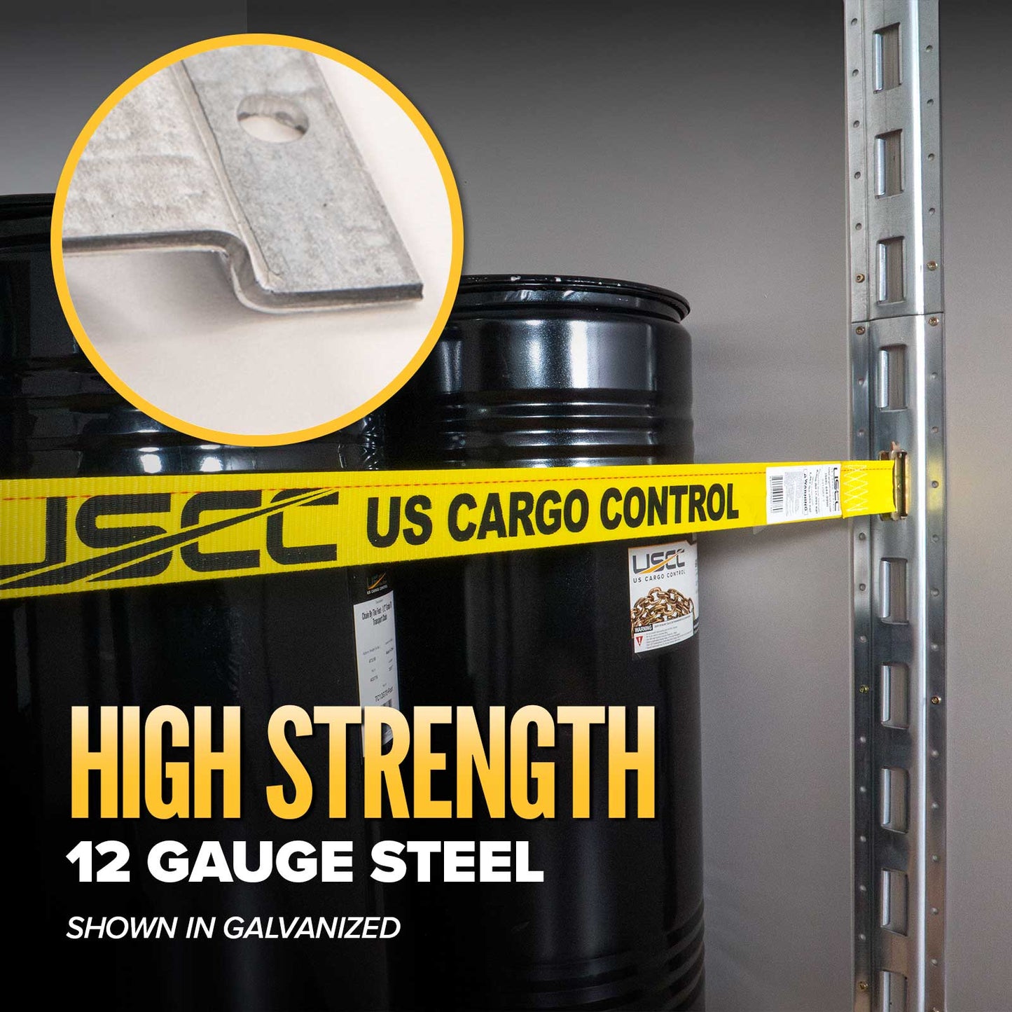 5' Vertical Galvanized E Track | 2-Pack Image 2 of 7