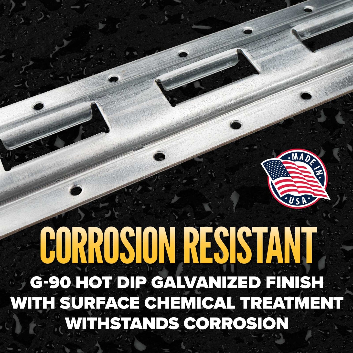 5' Vertical Galvanized E Track | 2-Pack Image 3 of 7