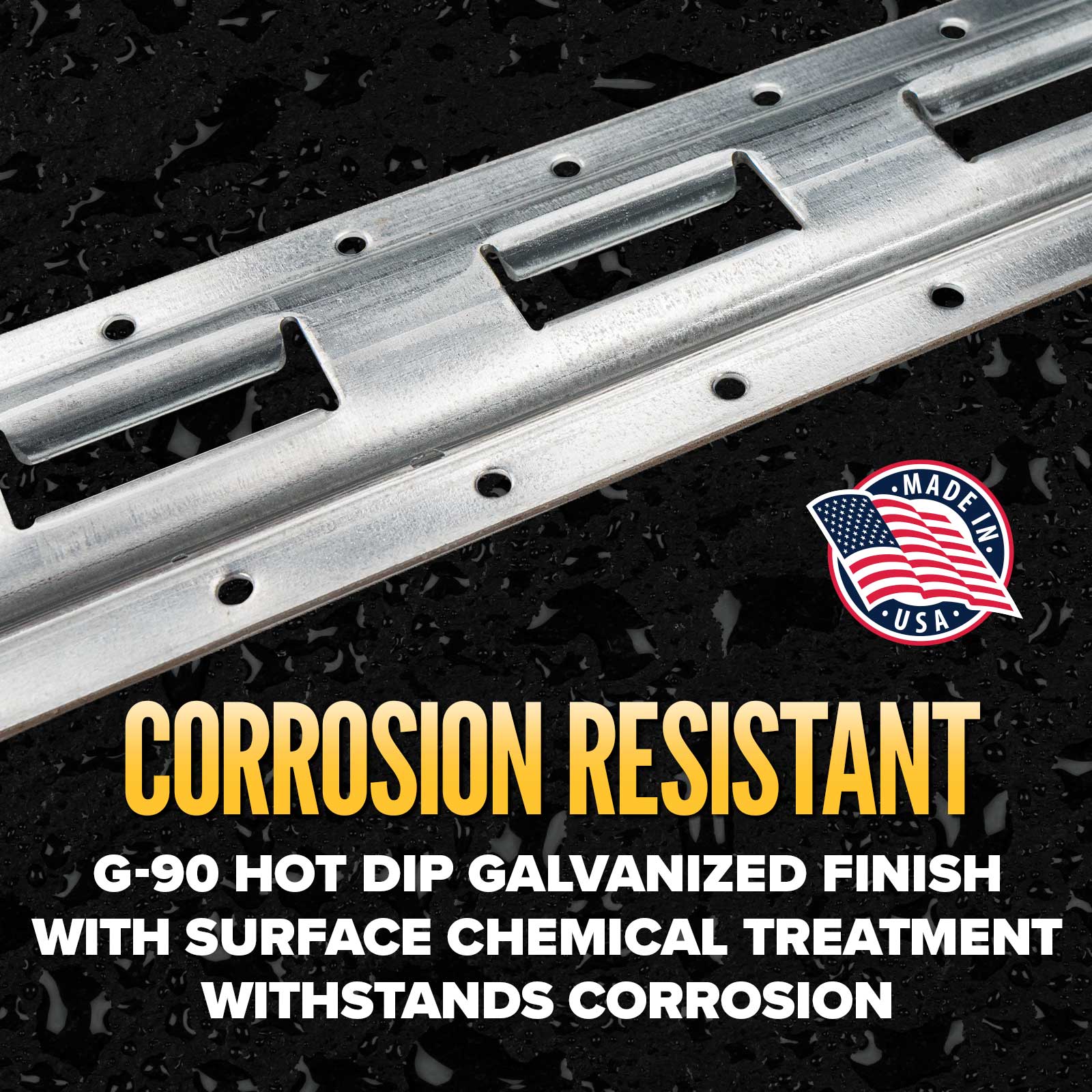 5' Vertical Galvanized E Track | 2-Pack Image 3 of 7