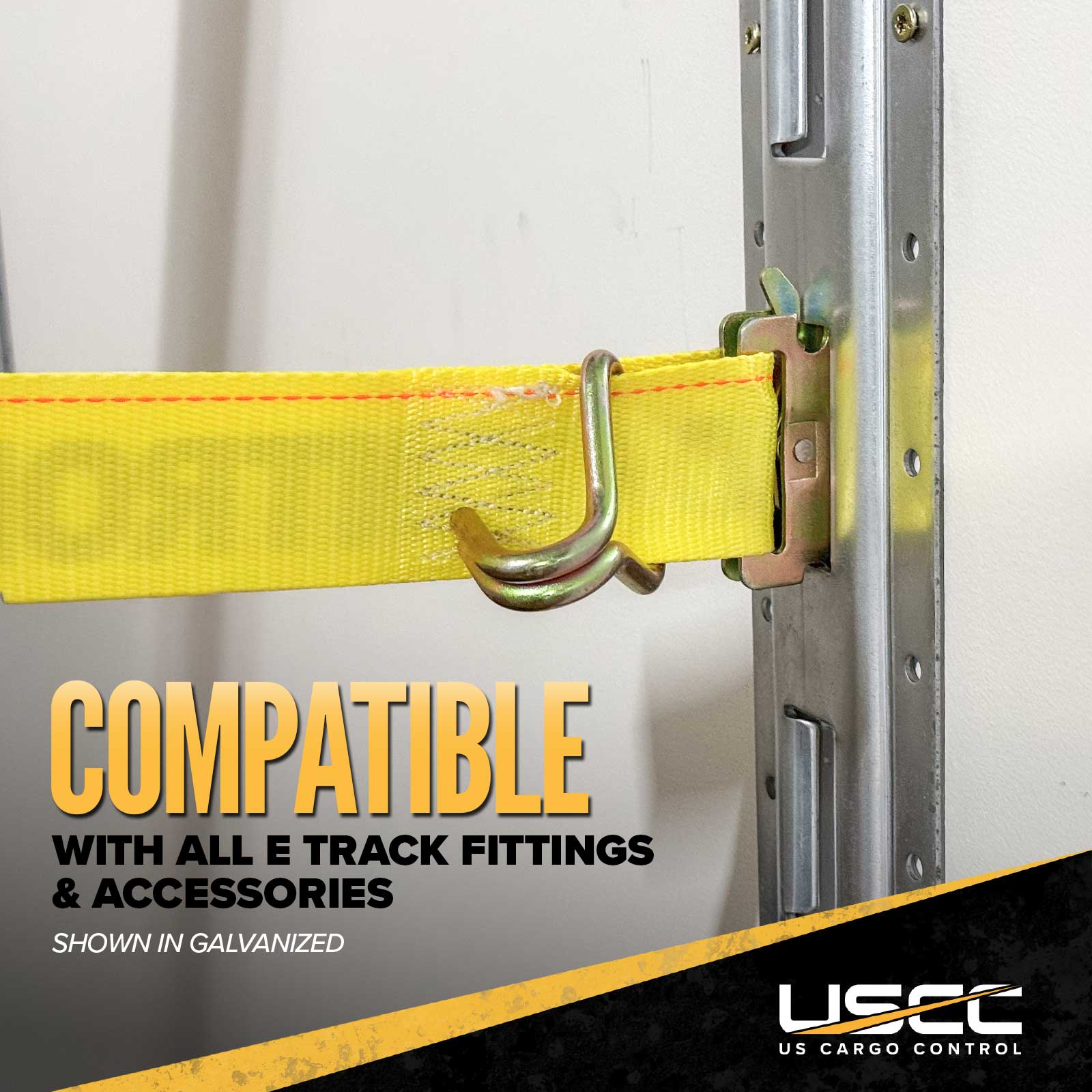 5' Vertical Galvanized E Track | 2-Pack Image 4 of 7