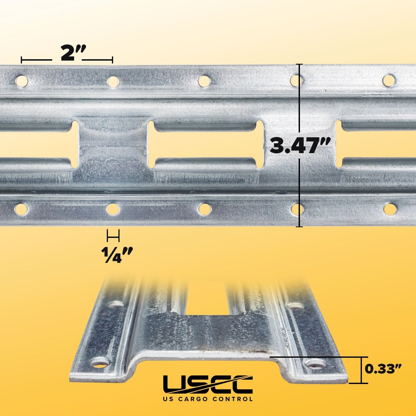 5' Vertical Galvanized E Track | 2-Pack Image 7 of 7