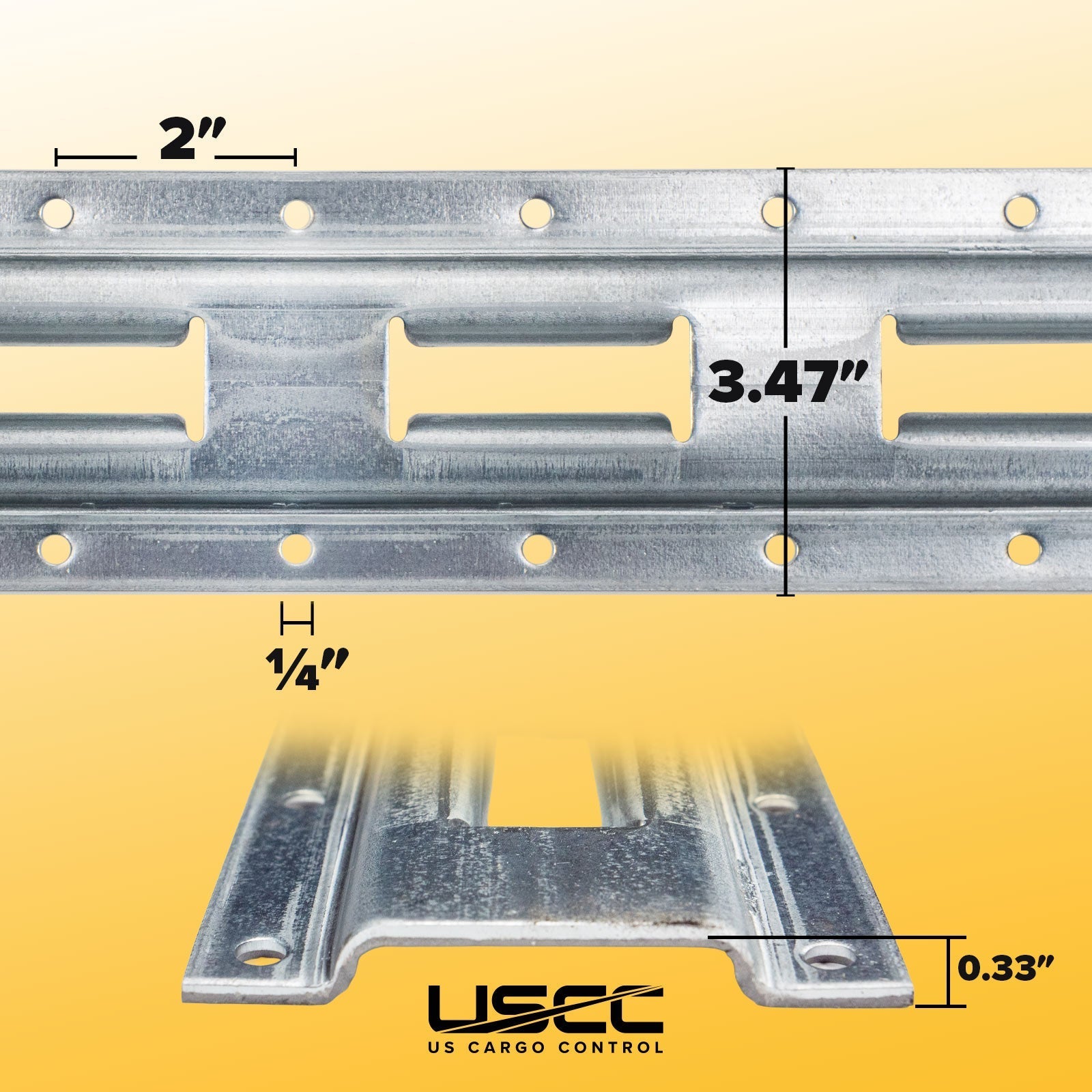 5' Vertical Galvanized E Track | 2-Pack Image 7 of 7